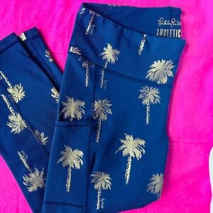 Lilly Pulitzer Luxletic Cropped Leggings Palm Trees M